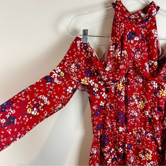 NEW Parker Red Floral Dress size M - Picture 3 of 8